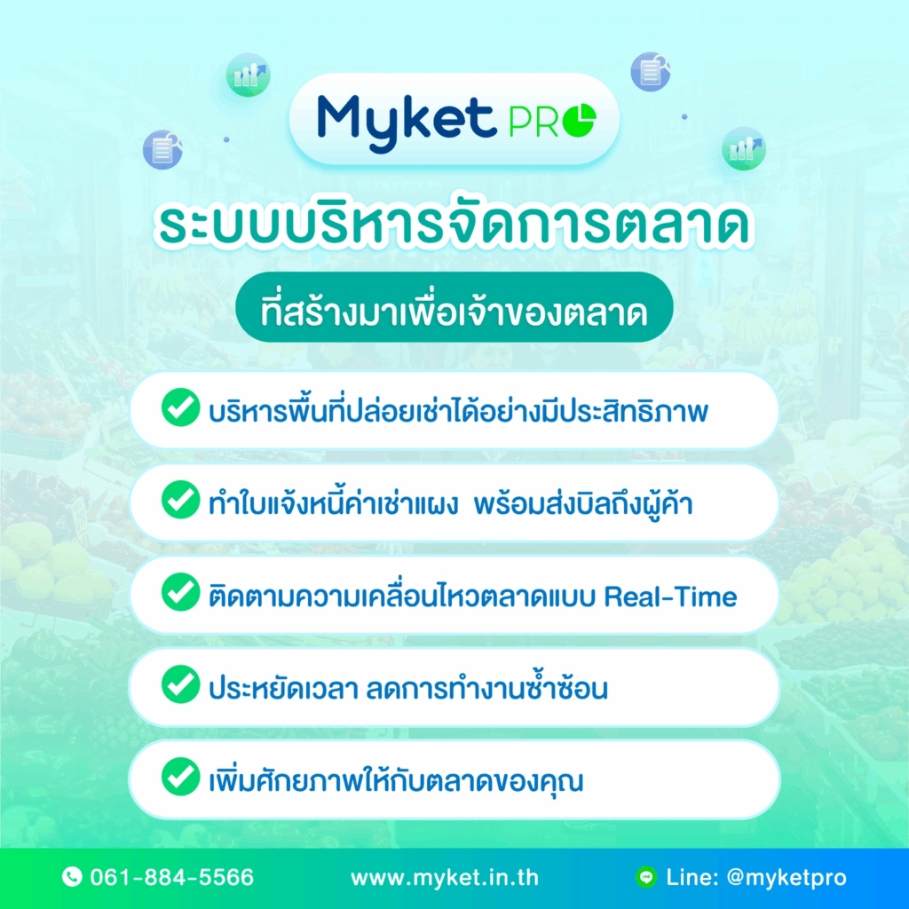 ระบบบริหารจัดการตลาด Myket Pro
