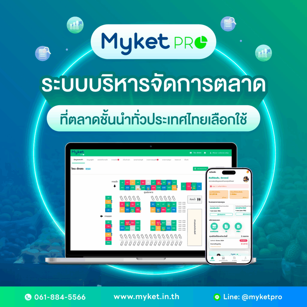 ระบบบริหารจัดการตลาด Myket Pro